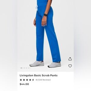 Figs royal blue Livingston scrub pants size L